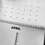 Väggkalender 2023 svartvit utan bilder