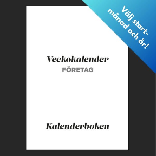 Företagskalender med valfri start